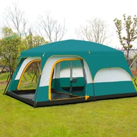 l size ultralarge 6 10 12 double layer outdoor 2living rooms and 1hall family camping tent in top quality large space
