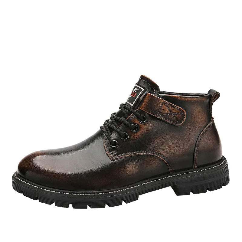 

Новинка 2021, ботинки для мужчин, модные удобные ботинки Martin с круглым носком, рабочая Рабочая термообувь, мужская повседневная обувь