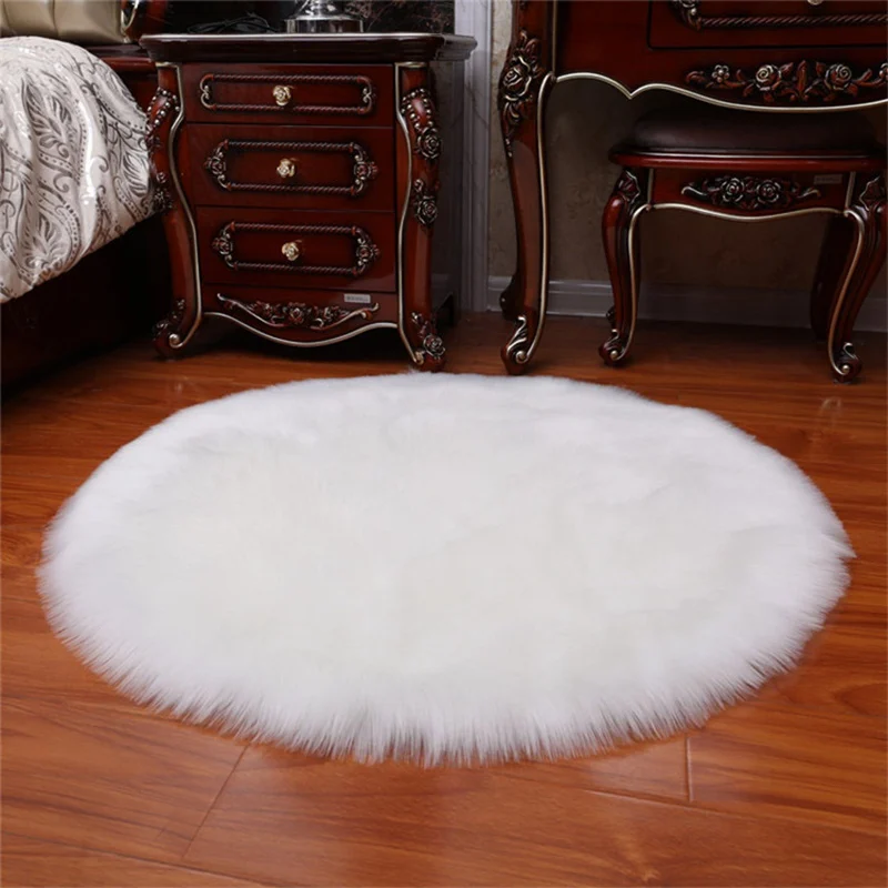 

30*30CM Soft Artificial Sheepskin Rug Bedroom Mat Wool Warm Hairy Carpet Chair Cover Home Docoration Seat Fur Pad