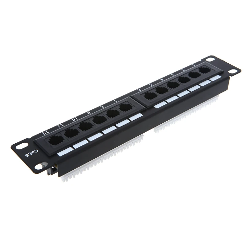 2023 New CAT6 Patch Panel Wall-Mount and Rack Mount RJ45 Networking Patch Panel Kit 12 Ports images - 6