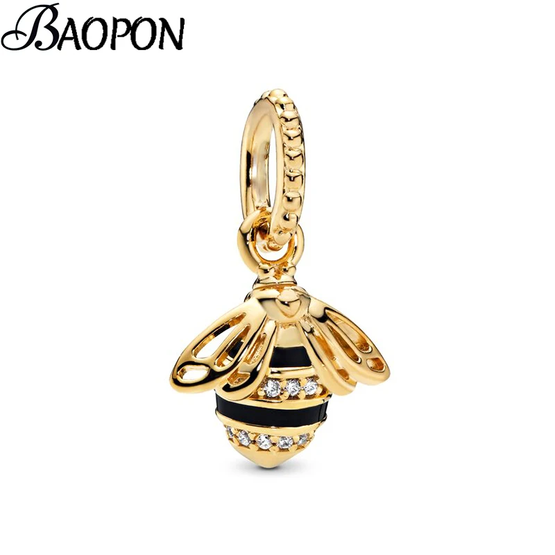 2 шт./лот романтические Подвески в виде Золотой пчелы подходят для брендовых