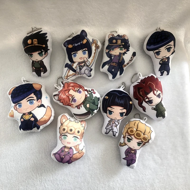 Аниме JoJos странное приключение кролик брелок с ушками плюшевый для ключей