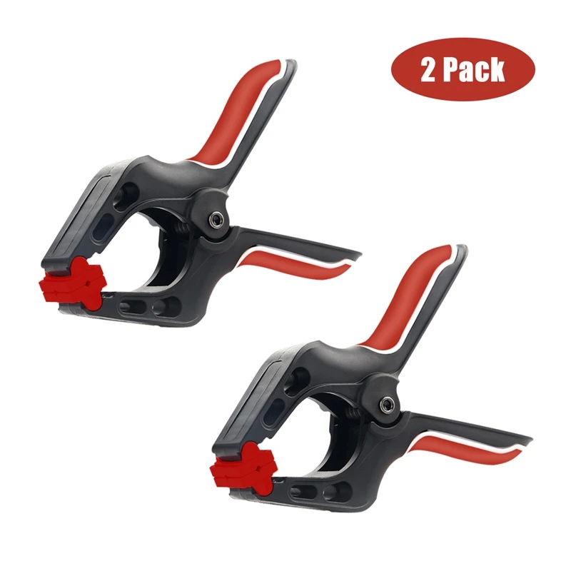 

2 Pack Spring Clamps, 4/6/9 inch Nylon Spring Clamp for Gluing/Clamping/Securing,Powerful Force Woodworking Clamp