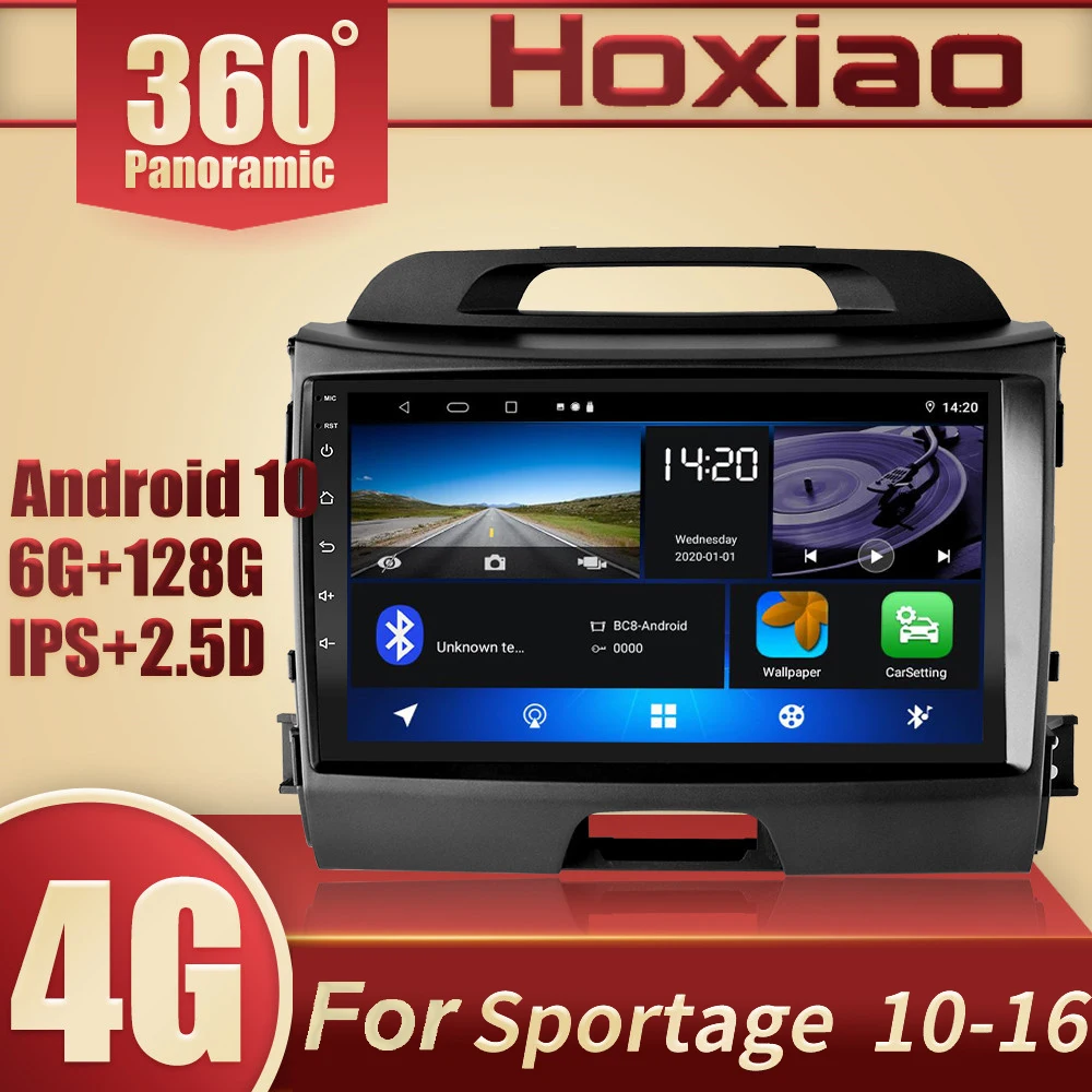 Автомобильный мультимедийный проигрыватель 6 ГБ + 128 Гб Android 10 360 дюймов с