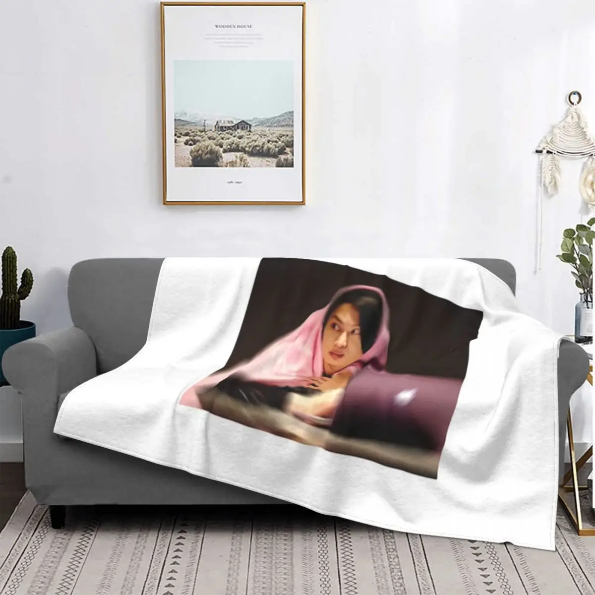 

Heechul-colcha de muselina a cuadros para cama, manta de verano, 90