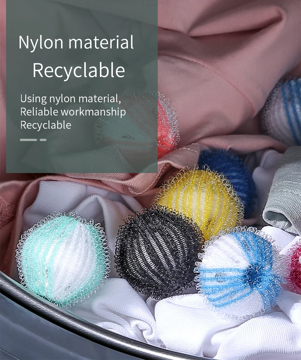 6 шт. магический мяч для удаления волос стирки одежды персональный уход мытья