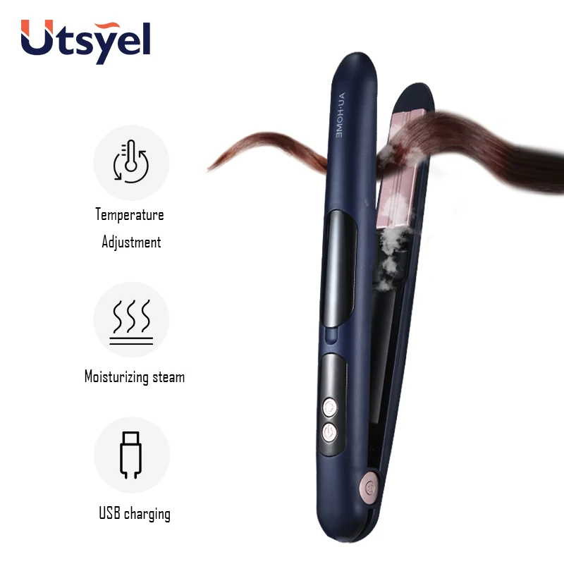

Professional Steam Hair Straightener Ceramic Vapor Seam Hair Straightening Flat Iron Curler Steamer Cordless Hair Styling Tool