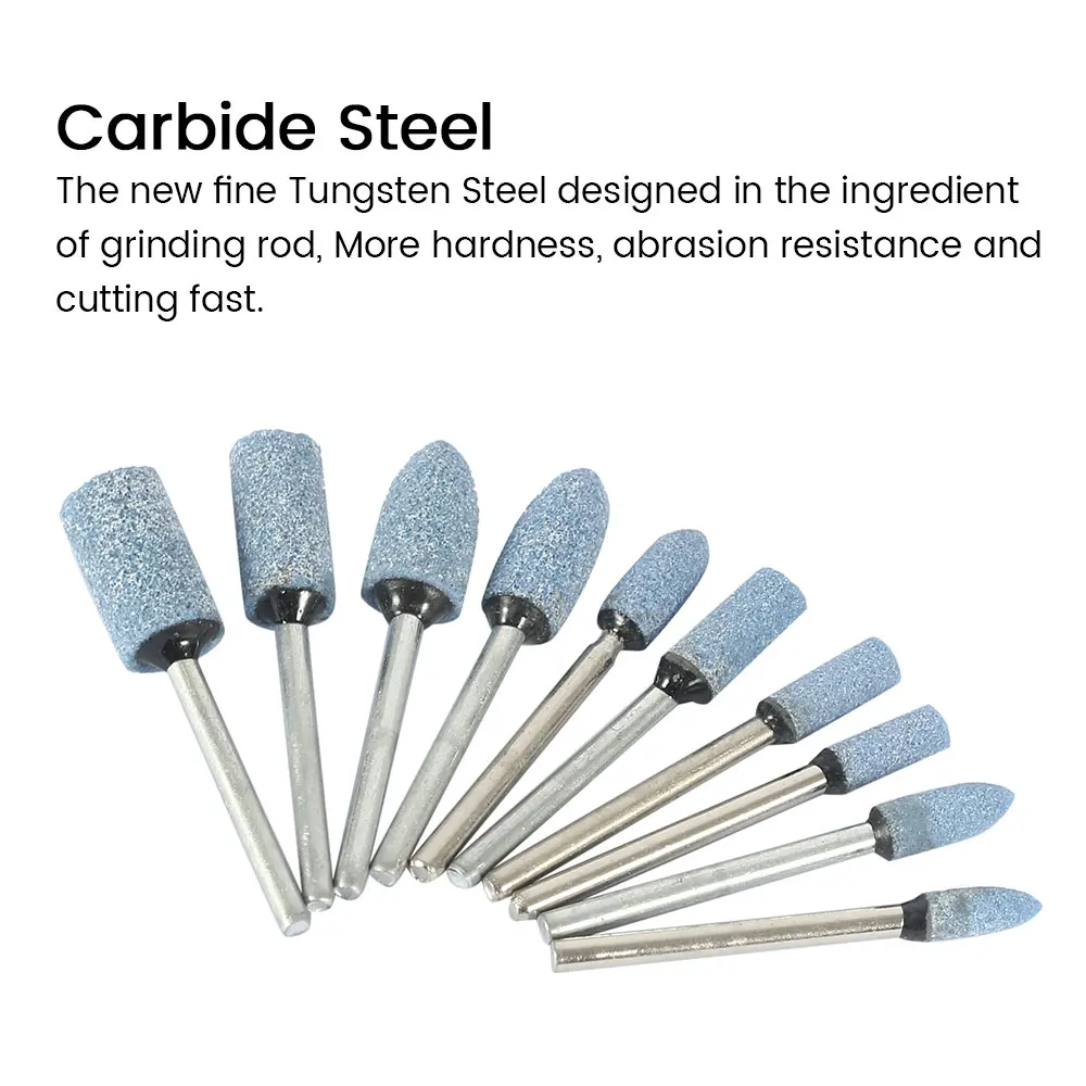 

10Pcs/Set Electric Nail Art Drill Bits Milling Cutter Polishing Grinding Head Manicure Pedicure Accessories Set Rotary File Tool