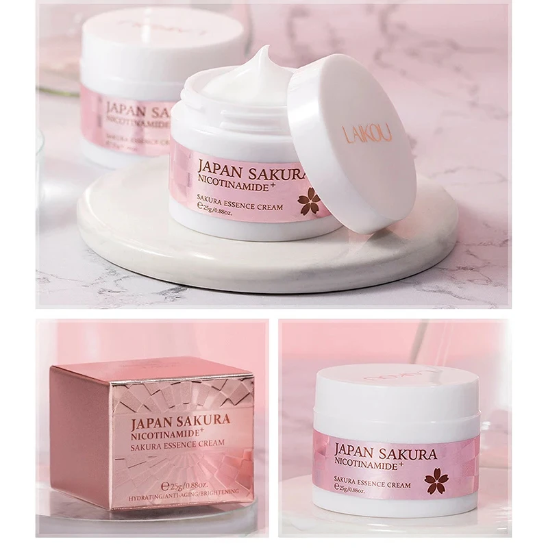 LAIKOU Japan Sakura Nicotinamide Essense улиточный крем для лица с гиалуроновой кислотой Витамин С