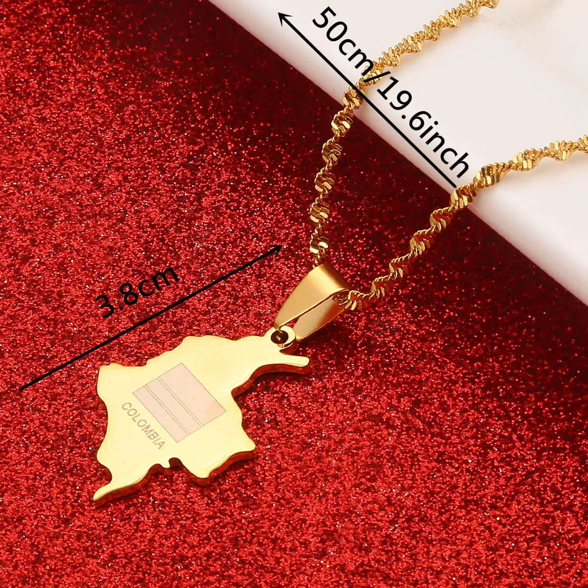 Ожерелье из нержавеющей стали с кулоном в виде карты карта ювелирные изделия на