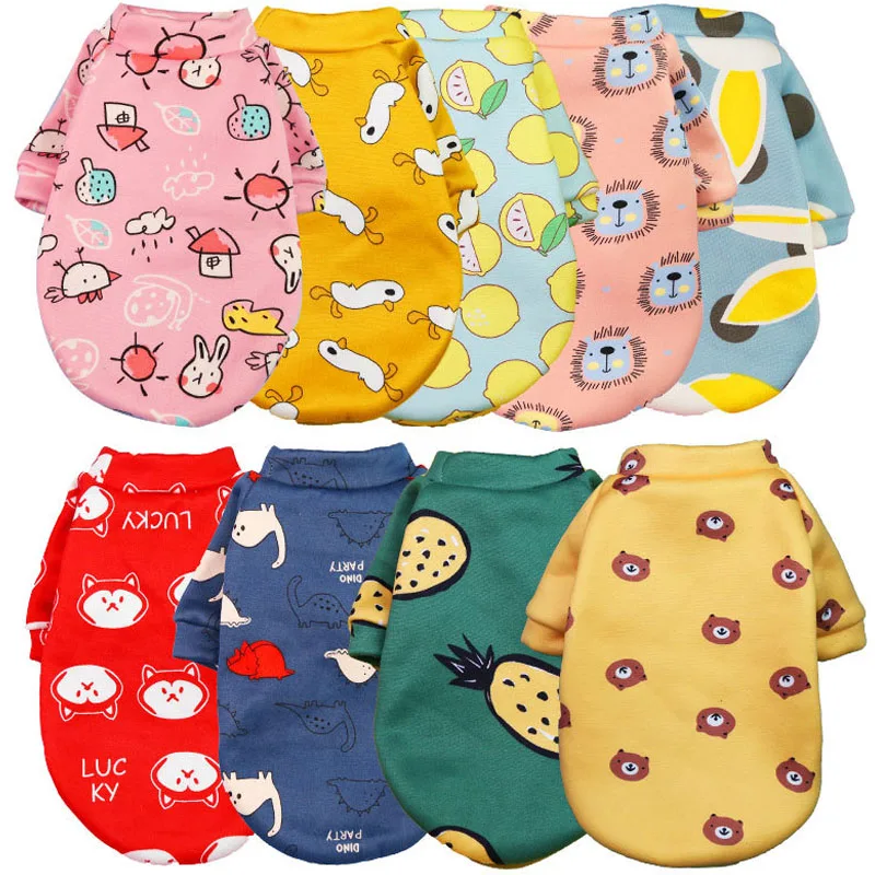 

Cartoon Dog Clothes Warm Dog Coat Winter Hoodies Coat For Small Dogs French Bulldog Cat Pullover Hoody Shirt Jacket Pet Clothing
