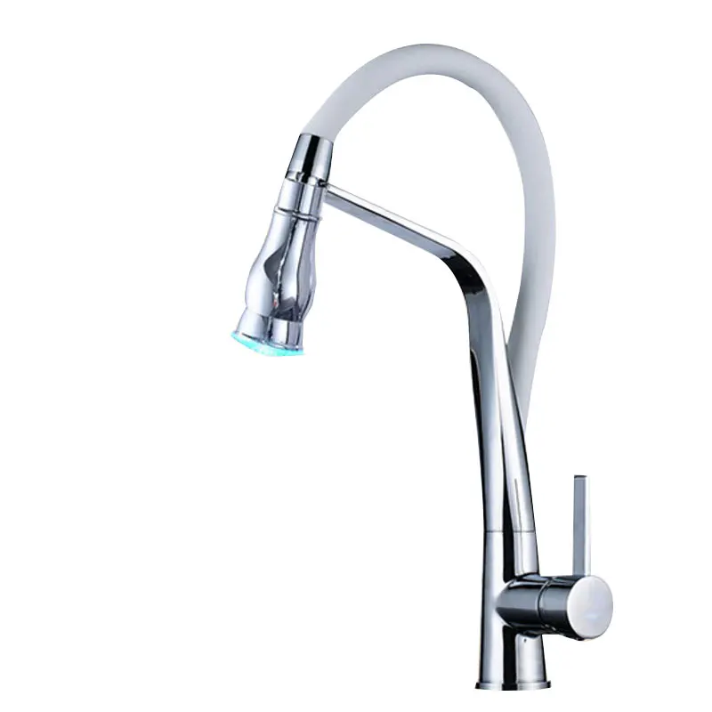 chrome LED G RU распродажа, кухонный кран для раковины, смеситель для горячей и холодной воды или душевой набор, много цветов, античная латунь, Хромированный Цвет - Цвет: chrome LED G