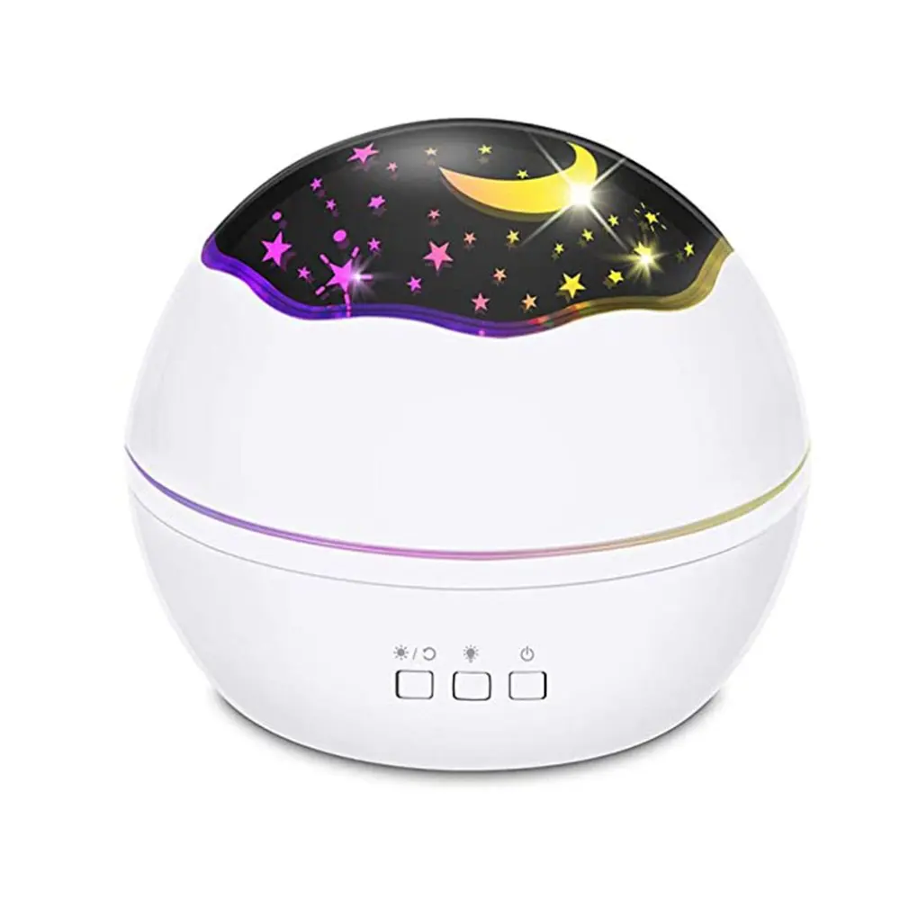

modern Button type ball star light Night light romantic rotating projection lamp USB baby sleeping light bedroom