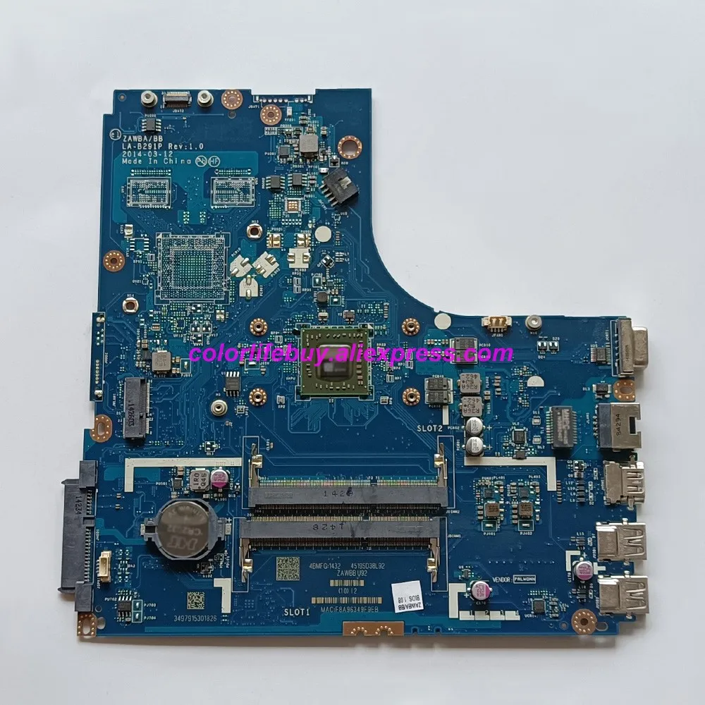 

Genuine 5B20G37238 ZAWBA/BB LA-B291P w E1-6010 CPU Laptop Motherboard for Lenovo B50-45 NoteBook PC Tested
