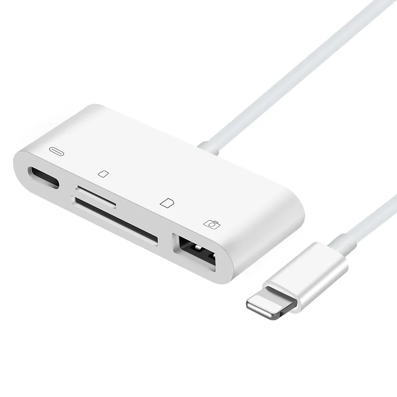 Кардридер Yeesite 4 в 1 кардридер для освещения iPad iPhone iPod к USB/SD/TF OTG Кабель адаптер