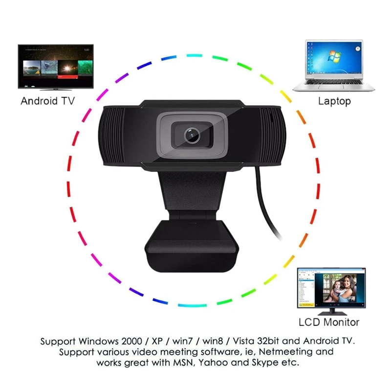 Usb Webcam 12 Megapixel High Definition Camera Web Cam 360 Degree Built-In Mic for Skype Computer Android Tv | Компьютеры и офис