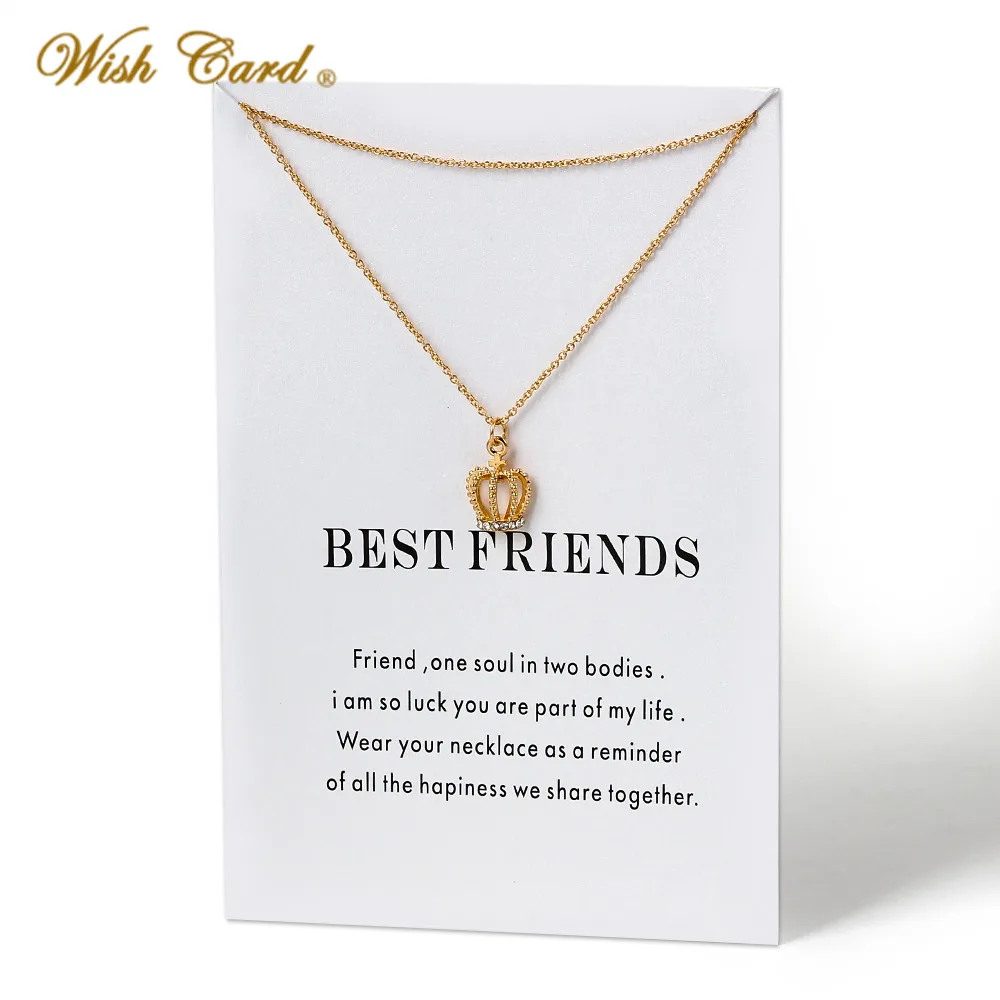 Женское Ожерелье с подарочной карточкой Wish Card цепочка из цинкового сплава колье