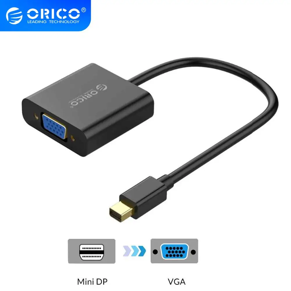 Адаптер ORICO Mini DP в VGA кабель переходник типа Папа мама аудио и видеоадаптер для HD