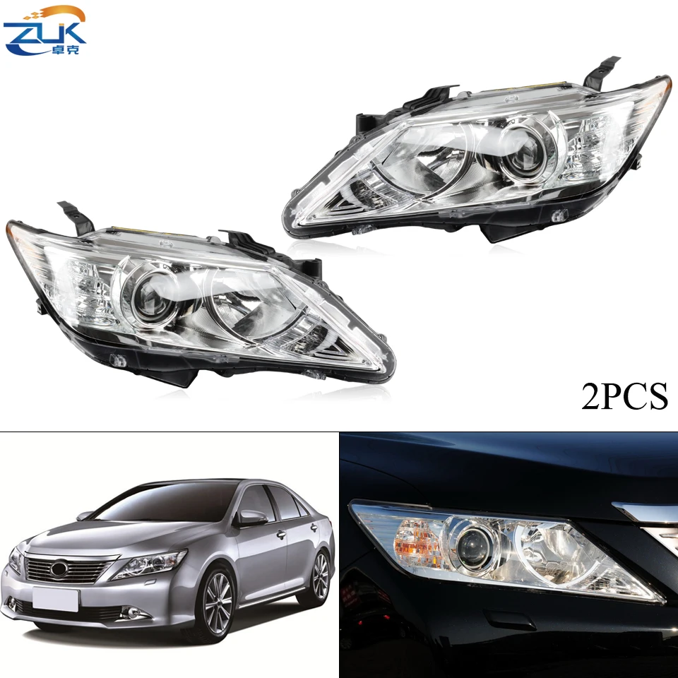 ZUK пара галогенные бампер передний головной светильник для TOYOTA CAMRY AURION 2012 2013 2014