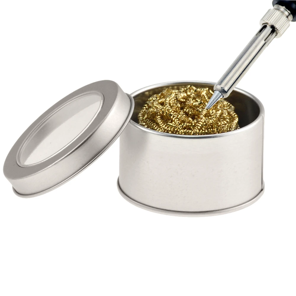 

Desoldering soldering iron mesh filter cleaning nozzle tip copper wire ball clean ball dross box Cleaning Ball