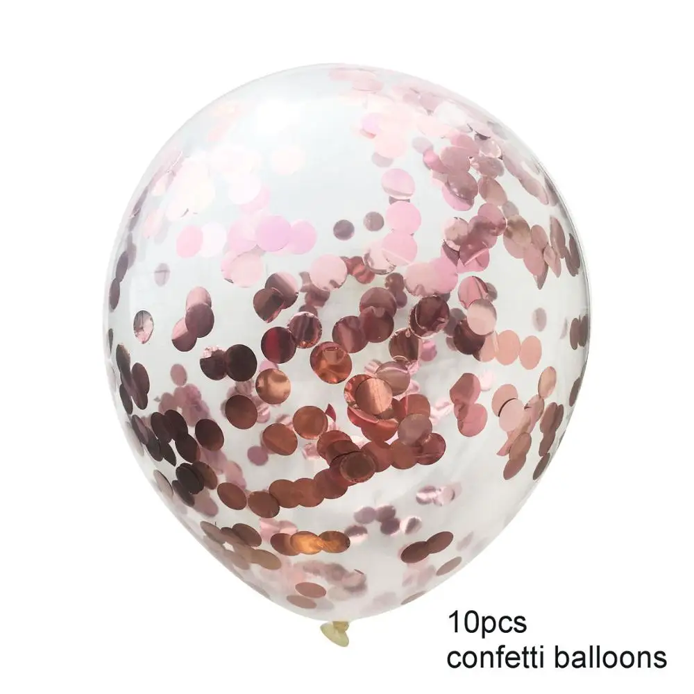 3 10 шт. 12 дюймов золото воздушный шар &quotКонфетти&quot прозрачные латексные