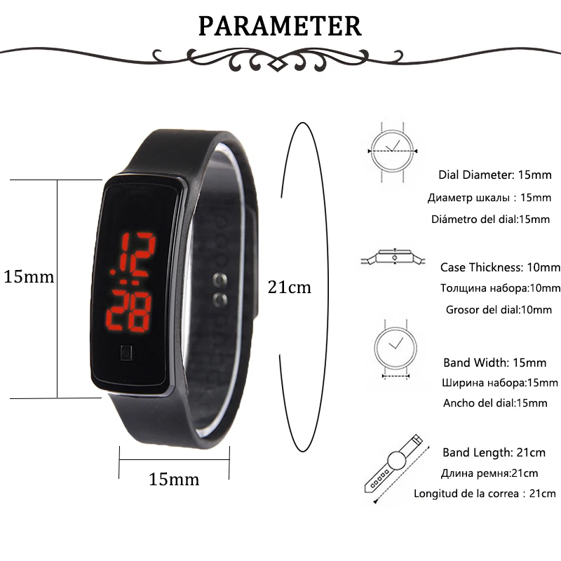 Цифровые мужские часы Relogio женские Смарт спортивные с кольцом светодиодные