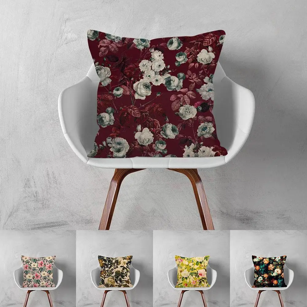 

Multicolor Romantic Dream Abstract Exotic Flower Garden Flower Classic Sofa Cover Jungle Butterfly Cushion Pillow T4A1
