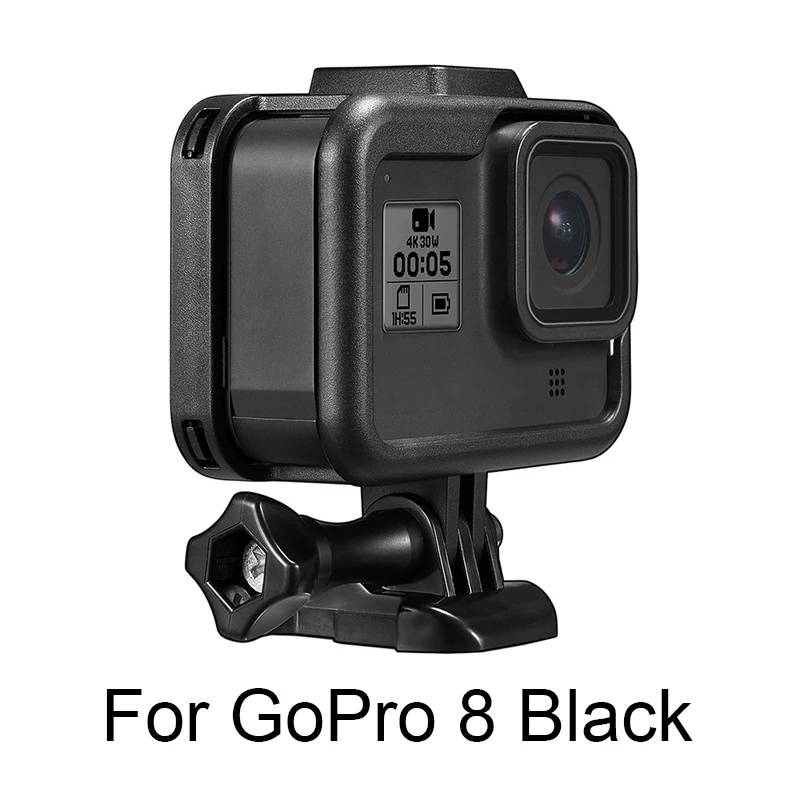 Защитный чехол Vlogging для GoPro Hero 8 с черным креплением для микрофона Vlog Cage корпус в виде ракушки рамка клетка с холодным башмаком