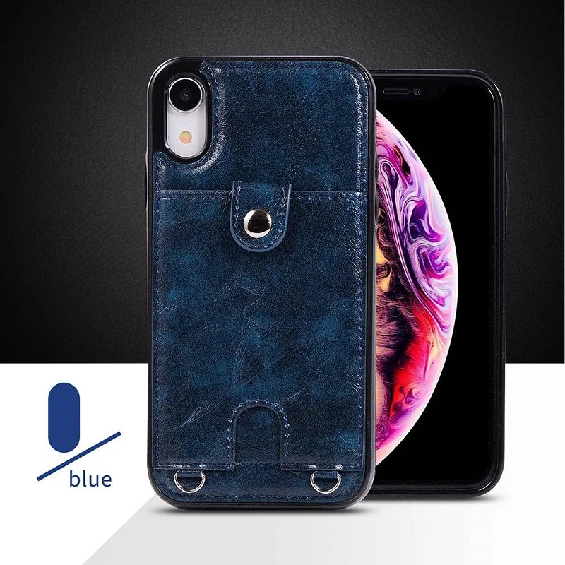 Сумка через плечо, кожаный чехол для телефона, для iPhone X, XR, XS, Max, 6, 6s, 7, 8 Plus, 11, для samsung S8, S9, S10 Plus, note 10+ 8, 9