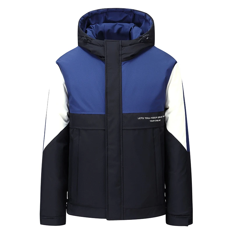 Trend Winter Casual White Duck Down Hooded Men's Jacket Thicken Parkas Coat Autumn Warm Windbreaker Outwear Tops Bomber Clothing
