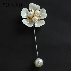 YO CHO красивые броши для женщин и мужчин брошь цветок жемчуг стразы заколки пальто рубашка Шаль Одежда Ювелирные изделия Свадебные аксессуары