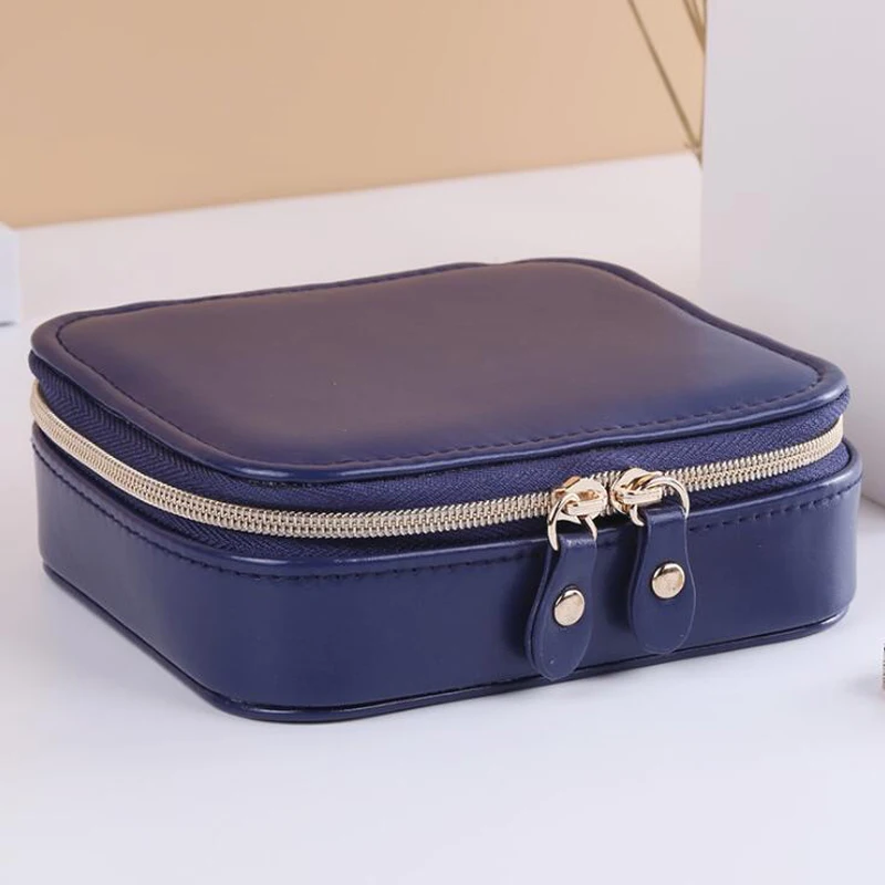 2020 Universal Jewelry Organizer Display Travel Case Boxes Portable Box Button Leather Storage Zipper Jewelers |