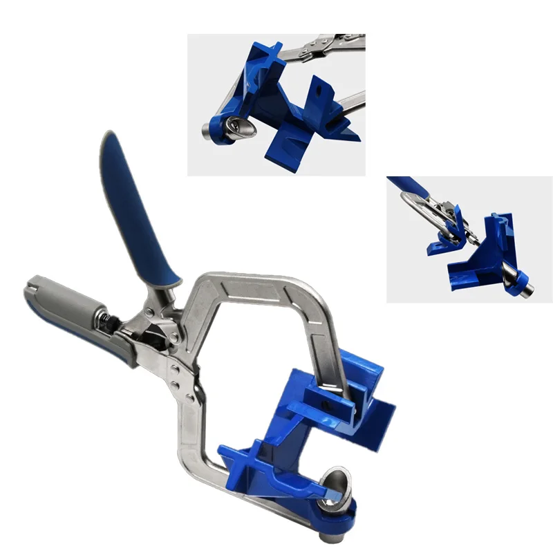 

Auto-Adjustable 90 Degree Right Angle Woodworking Clamp Quick Clamp Pliers Picture Frame Corner Clip Hand Tool G-Clamp