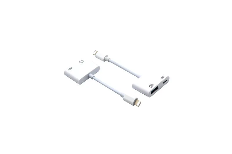 OTG адаптер для Iphone Lightning к USB кабель зарядки и передачи данных карта клавиатуры