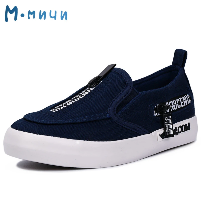 2019 Children Shoes Boys Breathable Canvas Sneakers Soft Slip on Kids Aged 4 8 Size 26 31 ML1803C|Кроссовки| |