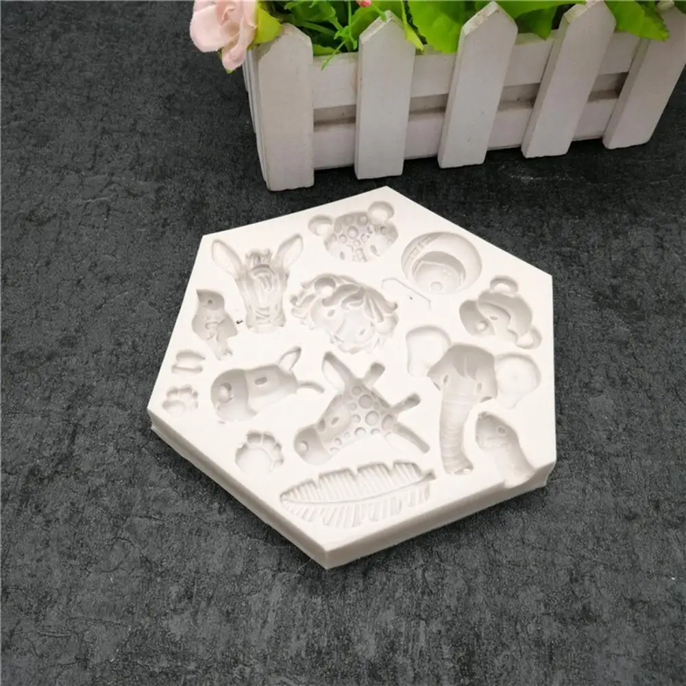 

Форма животного, без запаха, широкое применение, мультяшный жираф, Лев, 3D форма для помадки «сделай сам», форма для шоколада, для рукоделия