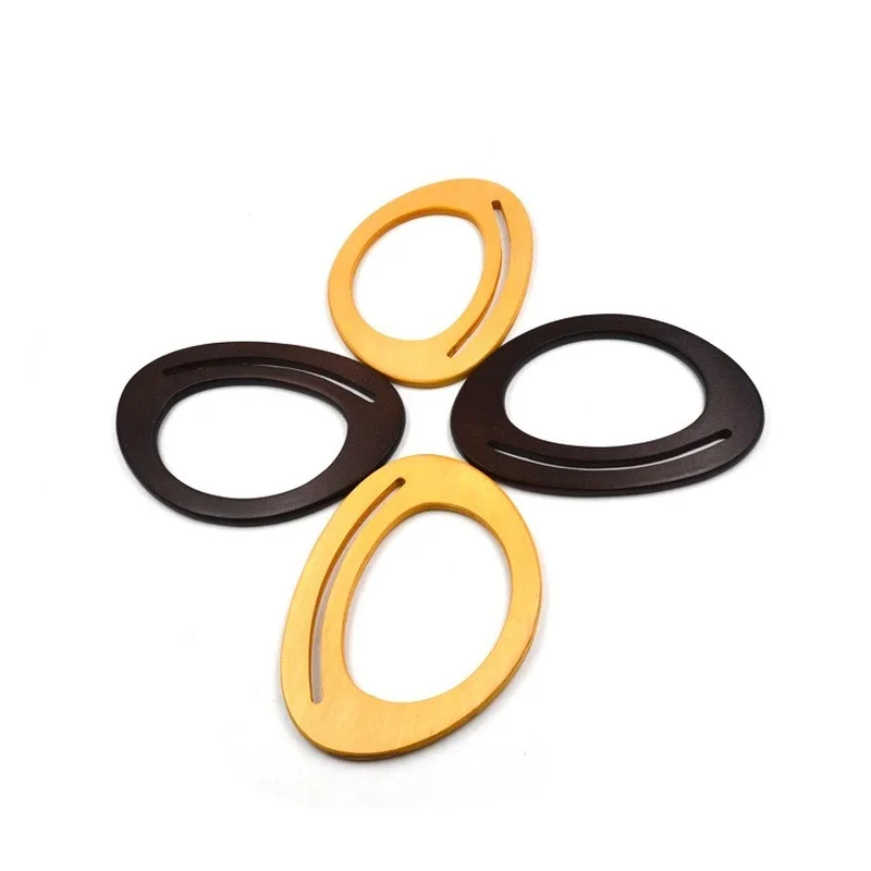 18cm Natural Wood Brown D Shape 10 Pieces Wooden Handles Solid Wood Purse Frame Wholesale DIY Handbag Accessories Dropshipping