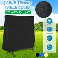 Outdoor Garden Folding Ping Pong Table Cover Black Waterproof Anti-Dust Table Tennis Cover Protective Sheet with Storage Bag