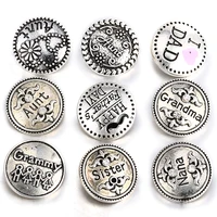 6pcslot wholesale snap button jewelry mixed metal 18mm snaps with rhinestone button for 18mm snap bracelets bangles