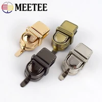 24pcs meetee 31x17mm metal turn twist lock metal buckles for diy handbag bag purse hardware closure clasp bag parts accessories