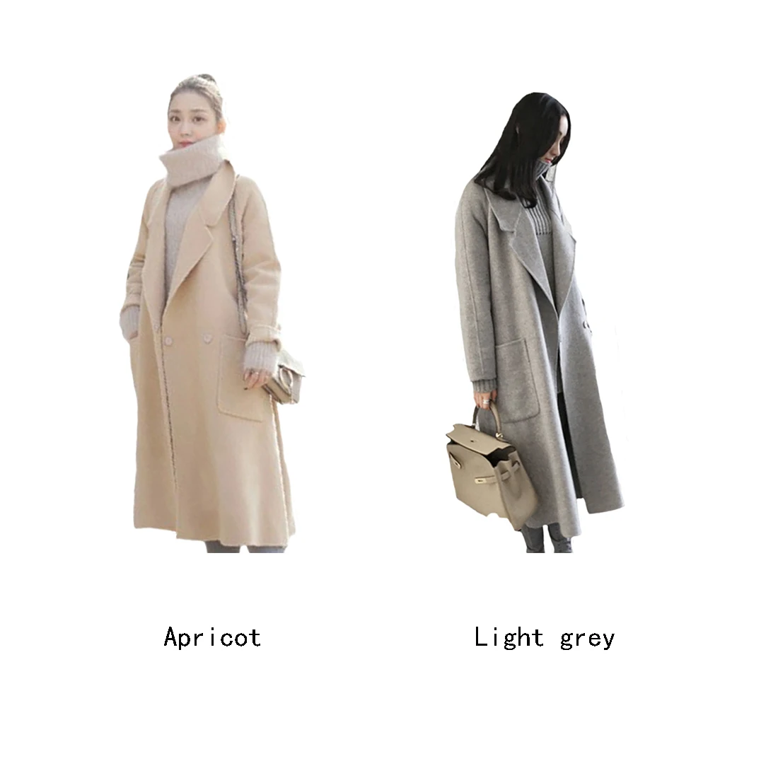 

New women coat autumn and winter loose large size long woolen coat