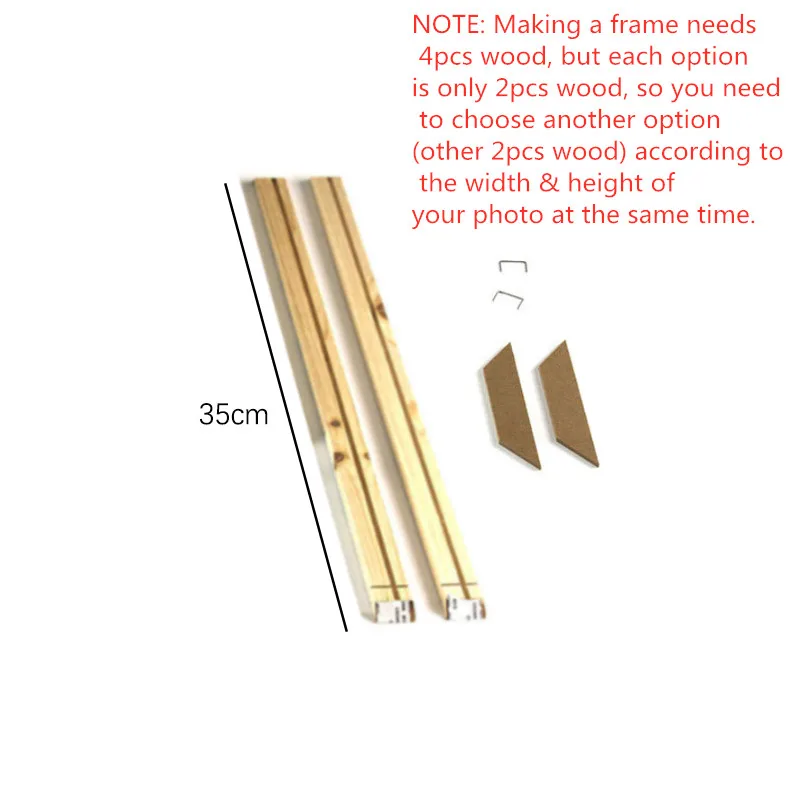 2pcs wood 35cm A604 Домашние фоторамки настенная фоторамка деревянный Плакат рамка DIY деревянная Картина на холсте рамка для живописи маслом стены искусства кадра фото фоторамка - Цвет: 2pcs wood 35cm A604