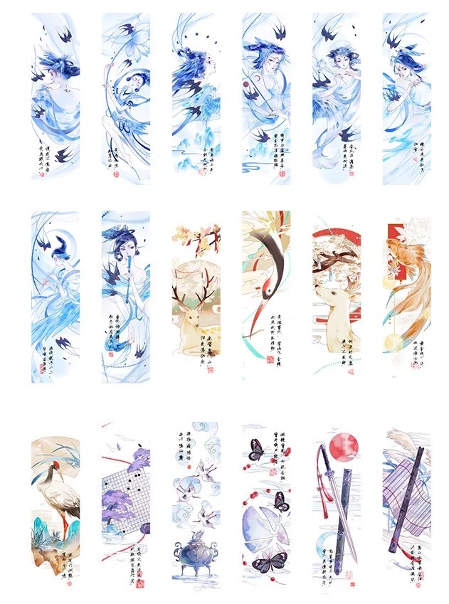 

Beautiful bird paper bookmark(1pack=30pieces)