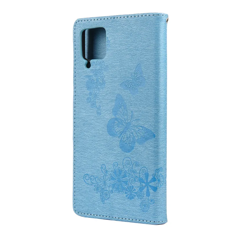 cute samsung cases For Samsung Galaxy A12 Case SM-A125F/DSN Coque For Samsung A 12 Flip Cover for GalaxyA12 A32 52 A02S Case Butterfly Leather Capa kawaii samsung cases