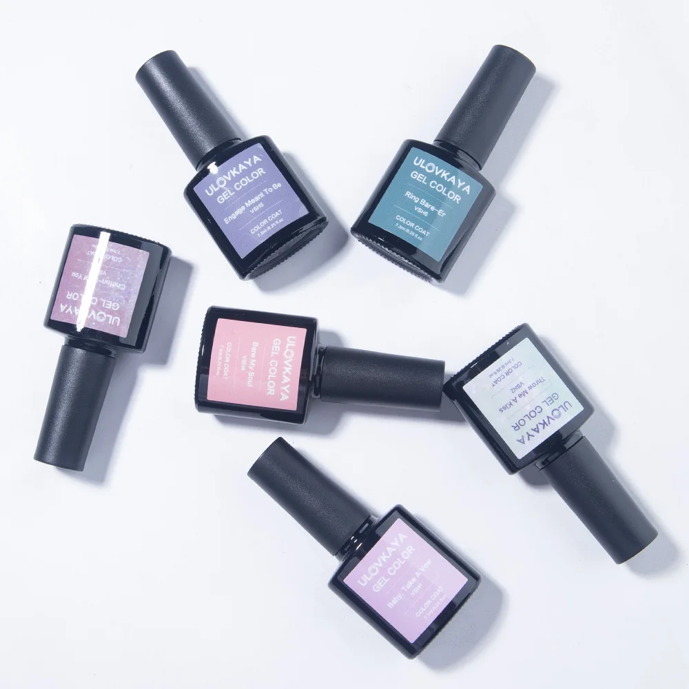 ULOVKAYA УФ гель для ногтей 7 3 мл Блестящий Белый бокал шампанского розовый цвет био