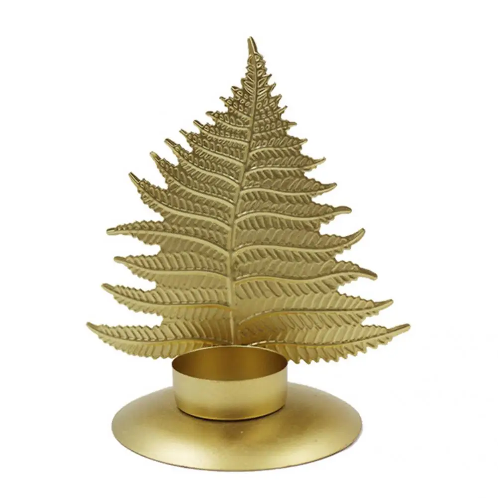 

Durable Excellent Golden Decorative Candlestick Holder Wrought Iron Candlestick Beautiful for Household