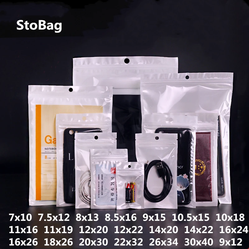 StoBag 100 шт полупрозрачные самоклеющиеся Упаковочные пакеты водонепроницаемые