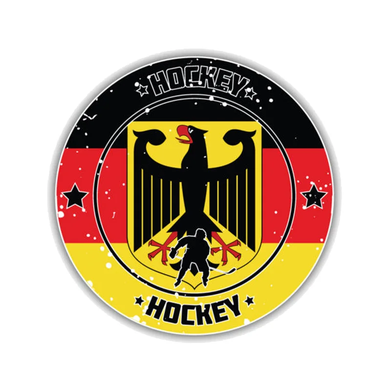 Фото Модный Немецкий флаг хоккейная спортивная классическая Автомобильная наклейка