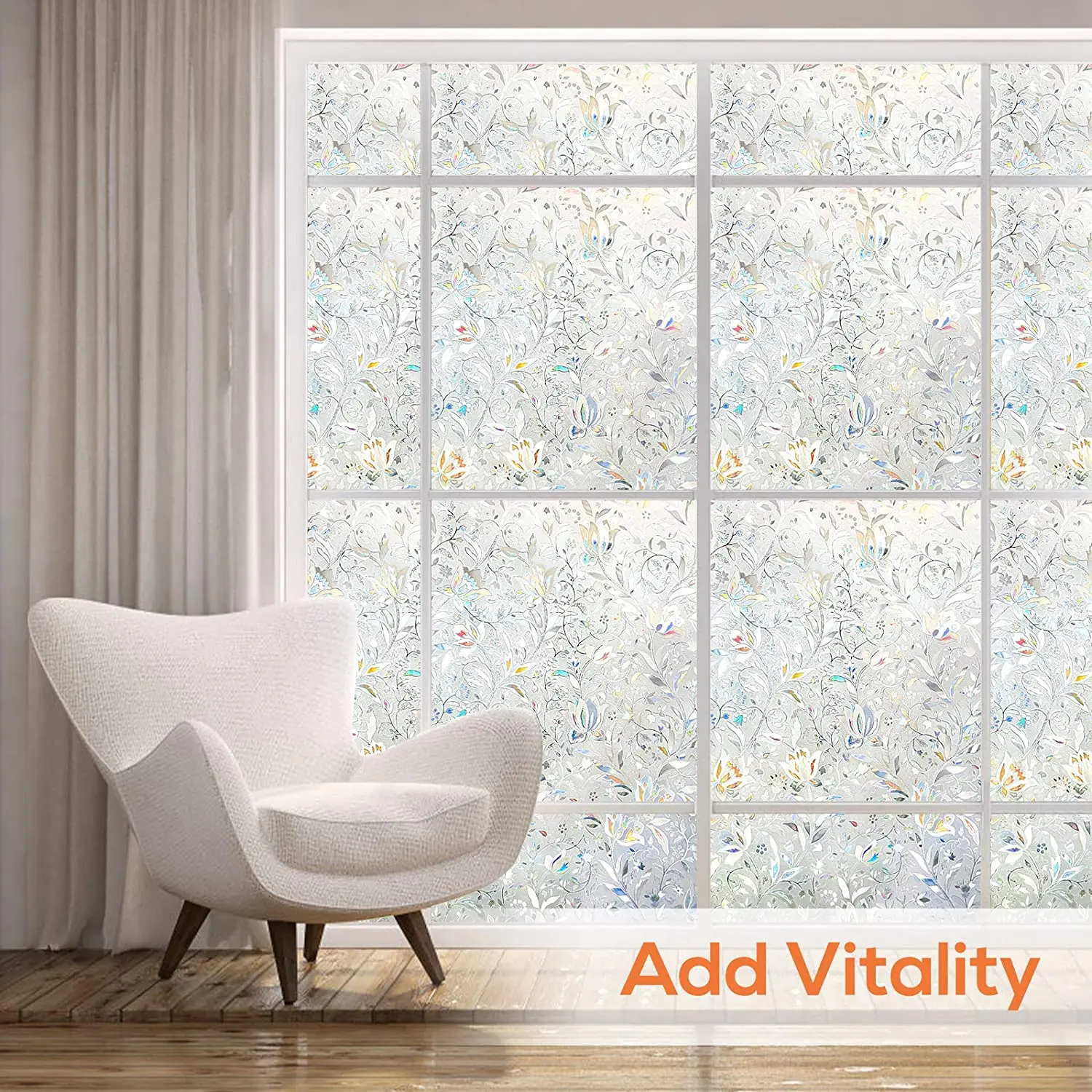 Виниловая матовая оконная пленка конфиденциальности ПВХ статическая липкая