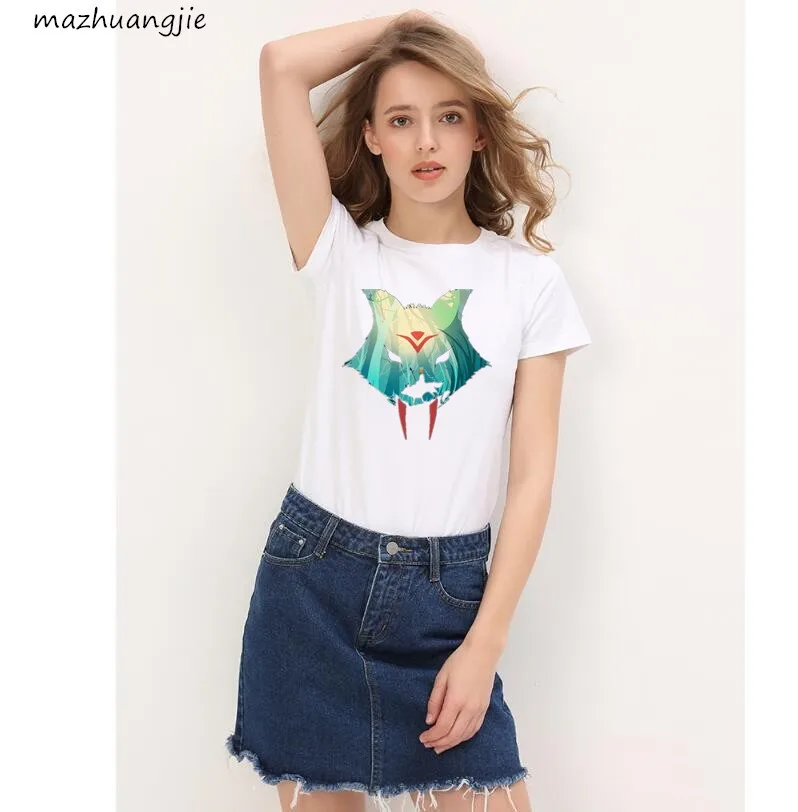 Новая футболка с принтом из мультфильма Harajuku женская круглым вырезом короткий